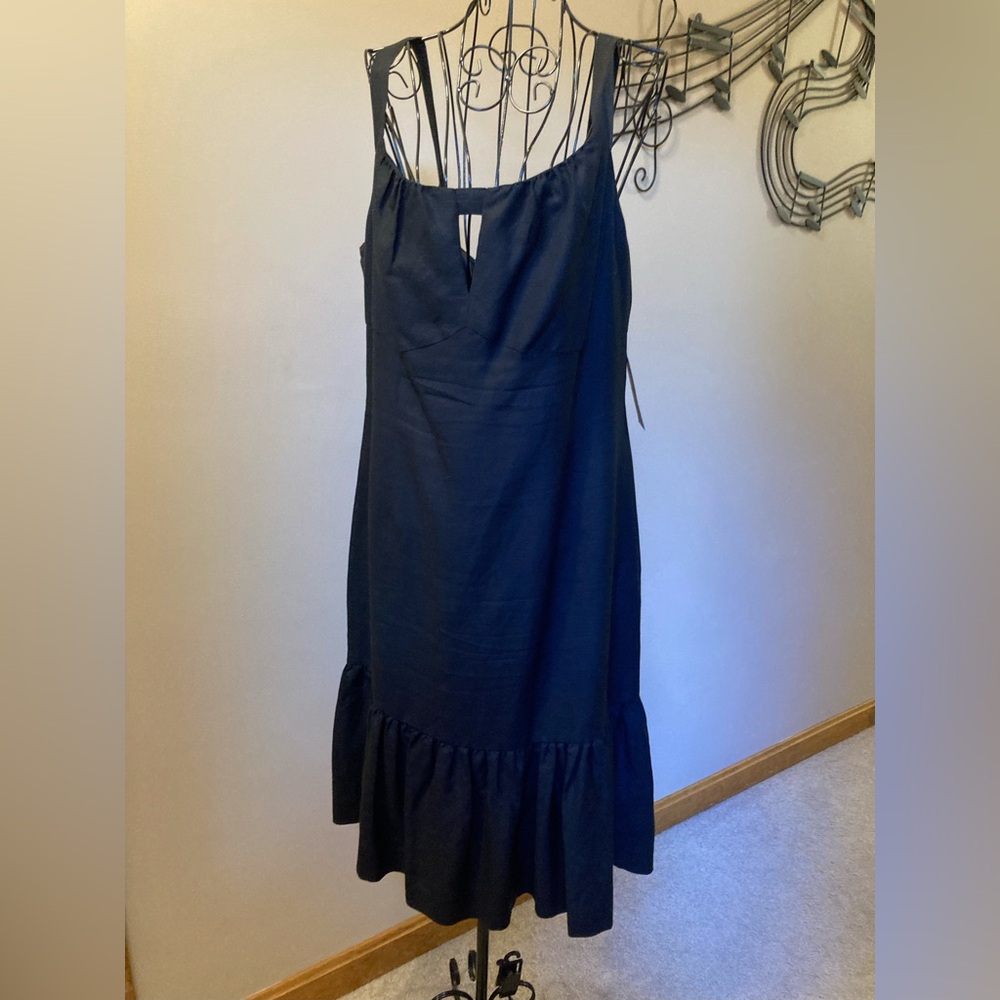 Vintage Michael Michael Kors black linen/rayon black statement dress NWT